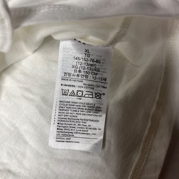 Gap t shirt girls Sz XL colorful sequence logo with tied bow NWT - Picture 5 of 6